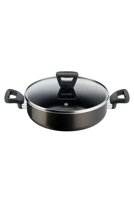 C38471 Титан 2x Xl Короткая Кастрюля 26 Cm-Черный - TEFAL