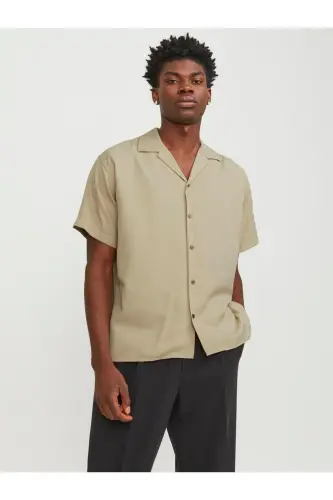 Jack&Jones Oversize Kısa Kol Erkek Gömlek - Minimalist & Rahat - 3