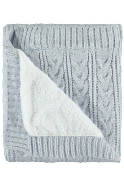 Cable Knit Throw Blanket (blue / 75x95) - RECOS