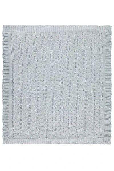 Cable Knit Throw Blanket (blue / 75x95) - RECOS (1)