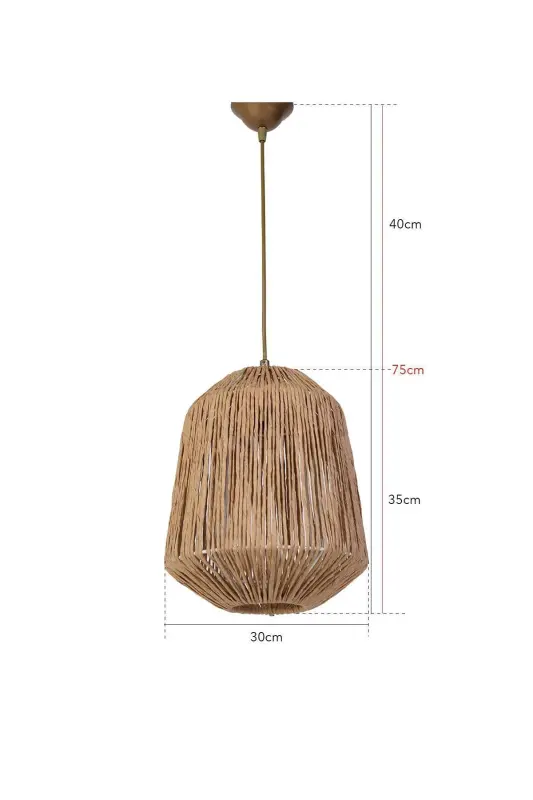 Cacher Handmade Sarkıt Avize Hasır-Hasır - 2