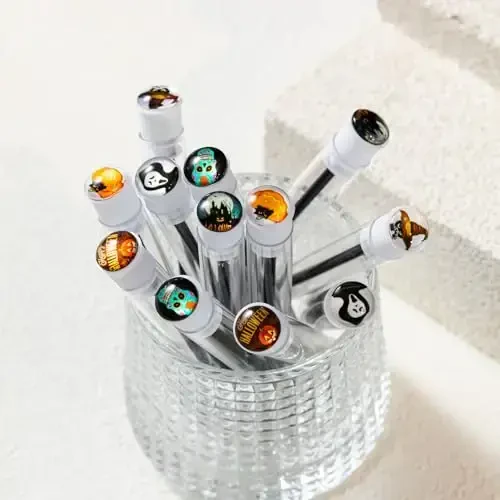 Halloween Party Decration 48 Pieces Disposable Mascara Wands Set, Include 24 Pcs Crystal Lash Spoolies Brush and 24 Pcs Reusable Empty Eyelash Brush Tubes Women Girls Gift Idea - 2