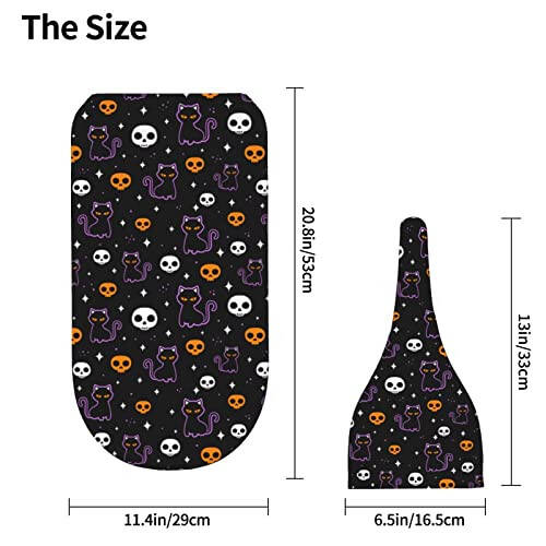 moremohome Halloween Cat Baby Swaddle Blankets & Hat Set (2 Pack, 21