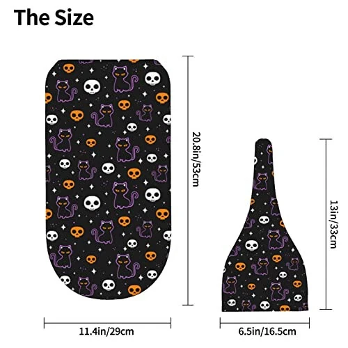 moremohome Halloween Cat Baby Swaddle Blankets & Hat Set (2 Pack, 21