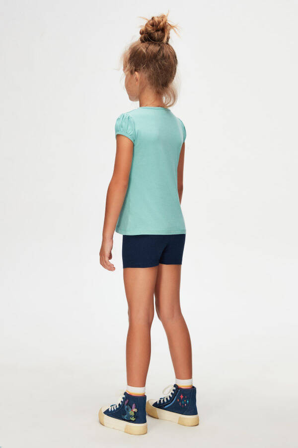 Çağla Yeşil Kız Bebek Kısa Kollu Basic Tişört - 3
