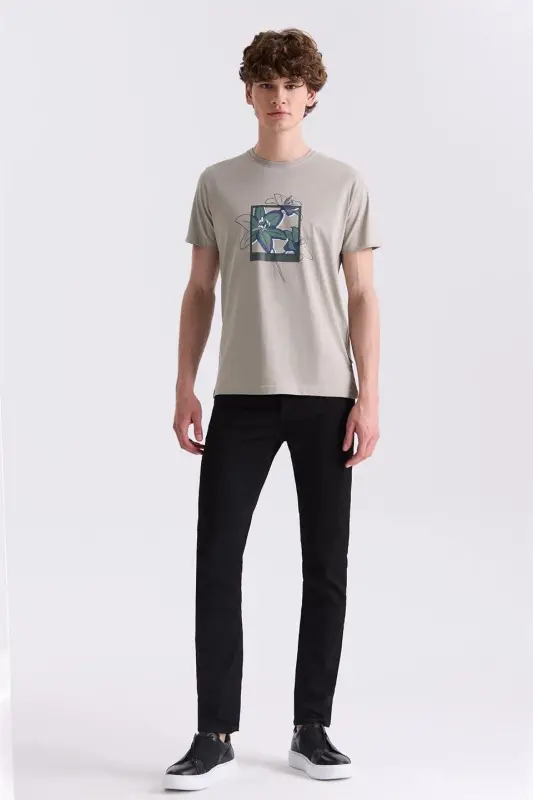 Cağla Slim Fit Crew Neck T-Shirt - JAKAMEN