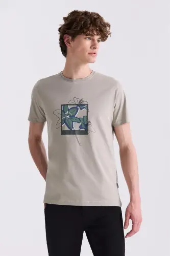 Cağla Slim Fit Velosiped Yoqali T-Shirt - JAKAMEN (1)