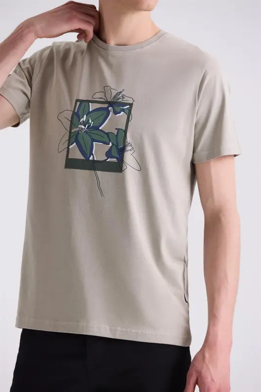 Cağla Slim Fit Velosiped Yoqali T-Shirt - 3