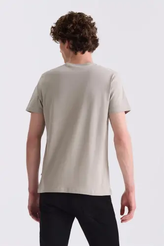 Cağla Slim Fit Velosiped Yoqali T-Shirt - 4