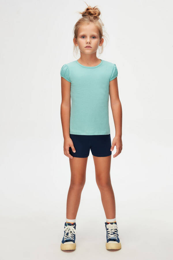 Çağla Yeşil Qizaloq Qisqa Yengli Asosiy Futbolka - 1