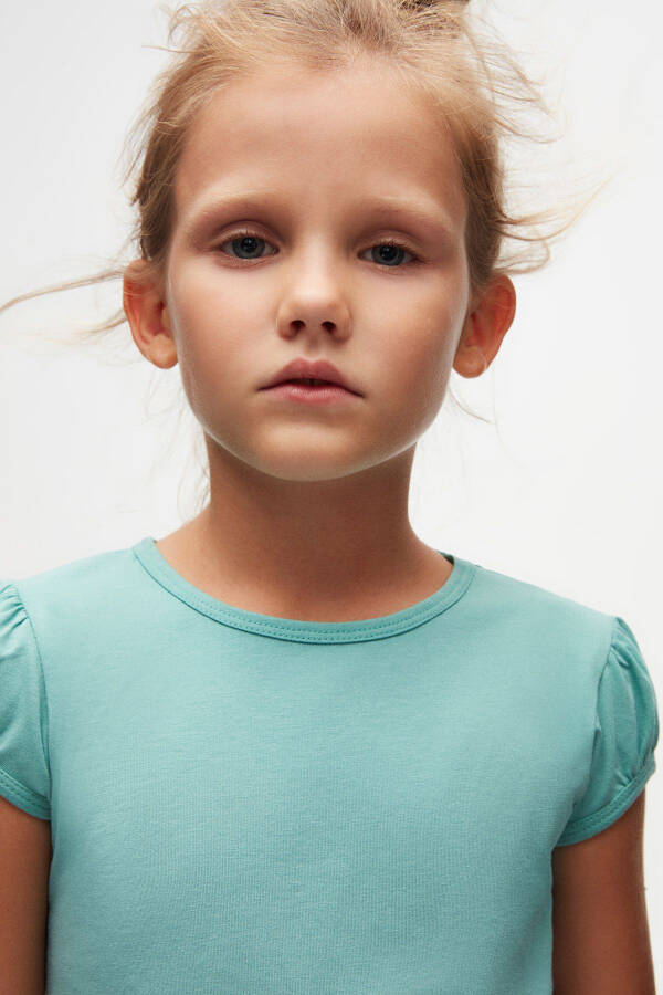 Çağla Yeşil Qizaloq Qisqa Yengli Asosiy Futbolka - 4