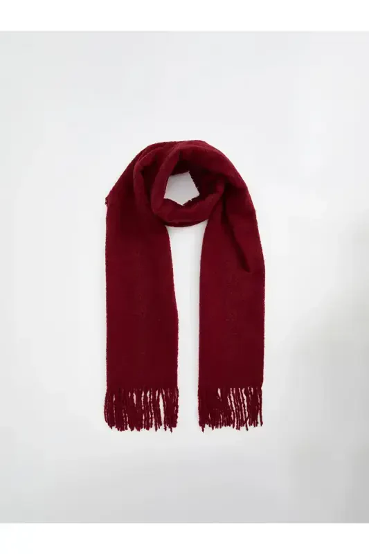 Cairo Bouclé 100% Boucle Soft Touch Premium Trend Burgundy Scarf-Burgundy - NOVON