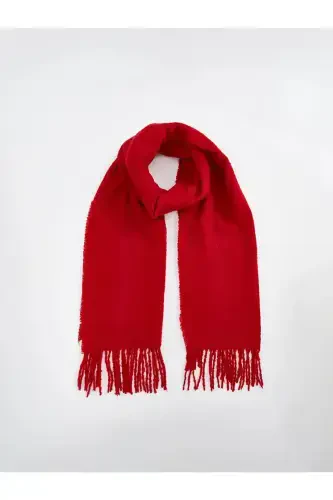 Cairo Bouclé 100% Букле Мягкий Премиум Тренд Бордовый Меланж Шарф-Moulin Rouge Red - 4