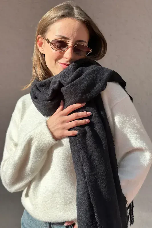 Cairo Bouclé 100% Buklet Soft Touch Premium Sharf-Qora - 4