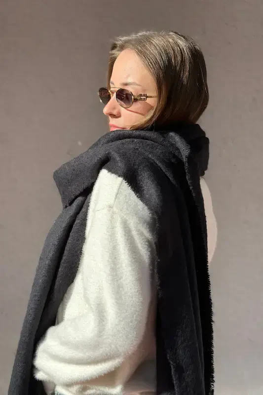 Cairo Bouclé 100% Buklet Soft Touch Premium Sharf-Qora - 5