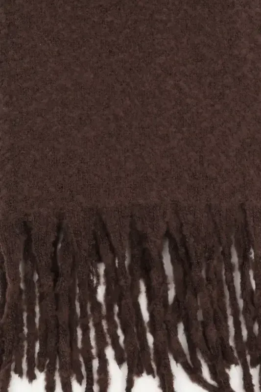 Cairo Bouclé 100% Buklet Soft Touch Premium Trend Acı Kahve Mocha Atkı-Acı Kahve - 7