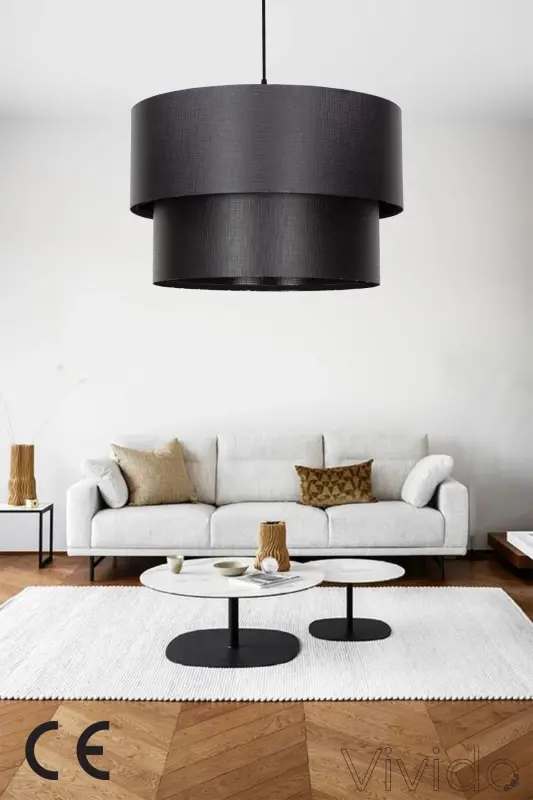 Cake Pendant Chandelier Black Finnish-Black - VIVIDO ABAJUR