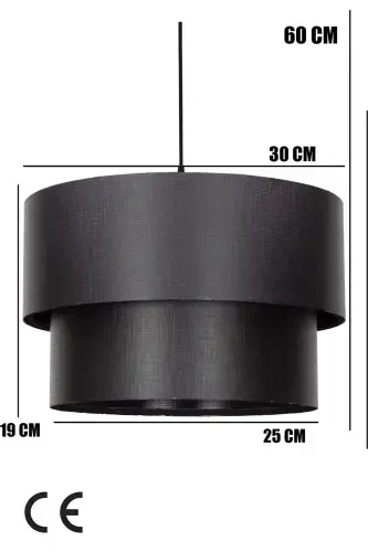 Cake Pendant Chandelier Black Finnish-Black - 4