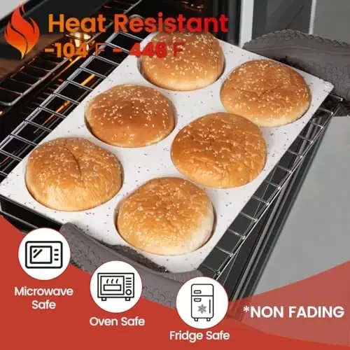 CAKETIME 4 Inch Muffin Top Pans Non Stick, Jumbo Silicone Egg Molds for Breakfast Sandwiches Round Baking Pan for Oven English Muffins, Whoopie Pies, Corn Bread, Egg Bites, Tarts 3 Pack - 6