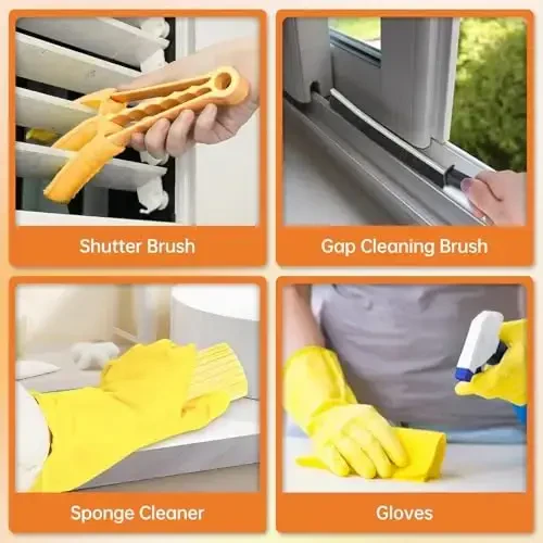 CALBEAU Ceiling Fan Cleaner Duster with 60 inch Extension Pole, Dusters for Cleaning High Ceiling Fan Blades, Dusters Kit with Storage Bag, Cleaning Tools for Families - 6