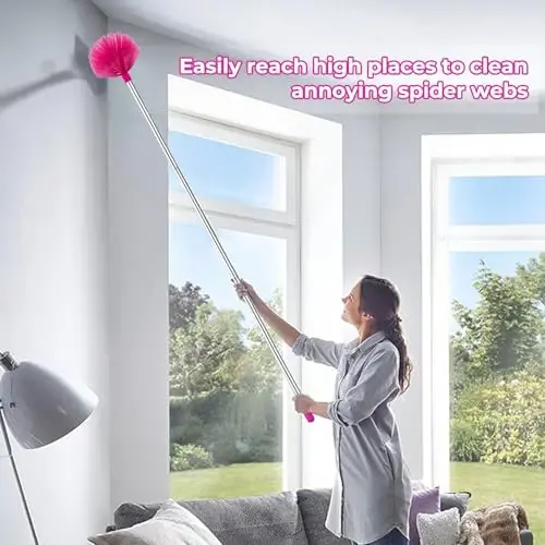 CALBEAU Ceiling Fan Cleaner Duster with 60 inch Extension Pole, Dusters for Cleaning High Ceiling Fan Blades, Dusters Kit with Storage Bag, Cleaning Tools for Families - 3