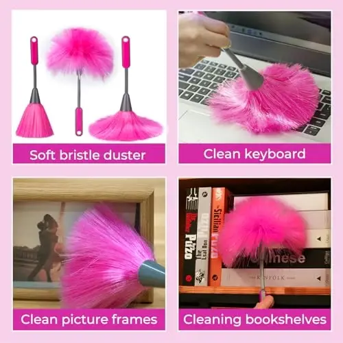 CALBEAU Ceiling Fan Cleaner Duster with 60 inch Extension Pole, Dusters for Cleaning High Ceiling Fan Blades, Dusters Kit with Storage Bag, Cleaning Tools for Families - 4