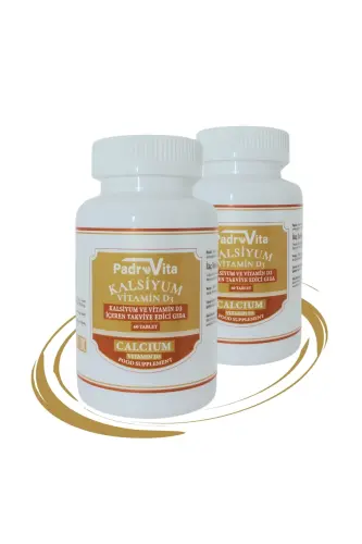 Calcium (Calcium Citrate) and Vitamin D3 60 Tablets 2-Pack - PADROVITA (1)