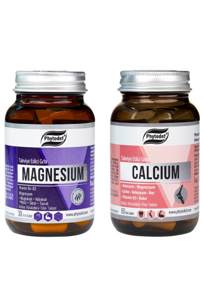 Calcium Magnesium Zinc - 60 Tablets & Magnesium B6 D3 - 30 Tablets - 1