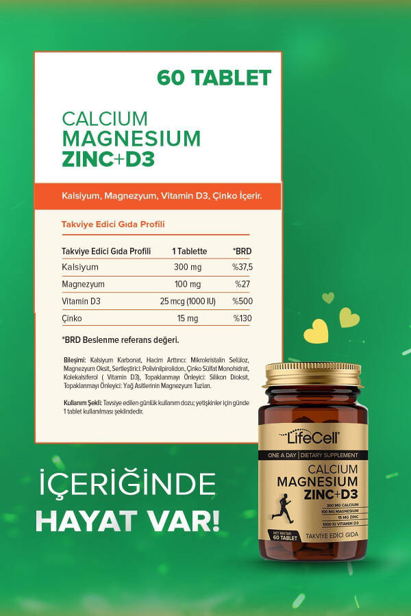 Calcium - Magnesium - Zinc - D3 - (CALCIUM MAGNESIUM ZINC AND VITAMIN D3) Dietary Supplement - 15