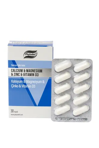 Calcium Magnesium Zinc Vitamin D - 30 Capsules (CALCİUM MAGNESİUM ZİNC) - 3