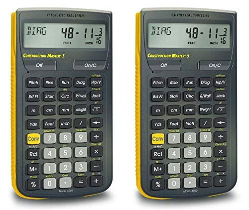 Calculated Industries 4050 Construction Master 5 Qurilish kalkulyatori 2 dona - Calculated Industries