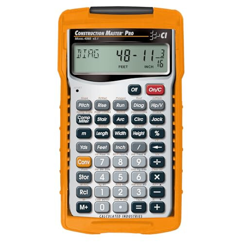 Calculated Industries 4065 Construction Master Pro Advanced Construction Math Feet-Inch-Fraction Calculator for Contractors, Estimators, Builders, Framers, Remodelers, Renovators and Carpenters - 1