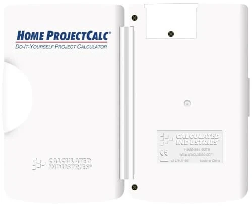 Calculated Industries 8510 Home ProjectCalc Do-It-Yourselfers Feet-Inch-Fraction Project Calculator | Dedicated Keys for Estimating Material Quantities and Costs for Home Handymen and DIYs , White Small - Calculated Industries