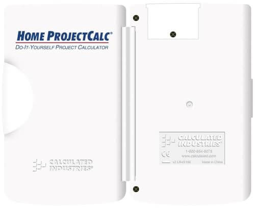 Calculated Industries 8510 Home ProjectCalc Калькулятор проектов «Сделай сам» в футах-дюймах-дробях | Специальные клавиши для оценки количества и стоимости материалов для домашних мастеров и тех, кто любит делать все своими руками, белый, маленький - 1