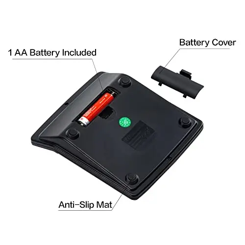 Calculator, Deli Standard Function Desktop Calculators with 12 Digit Large LCD Display and Sensitive Button, Solar Battery Dual Power Office Calculator, Black - 5