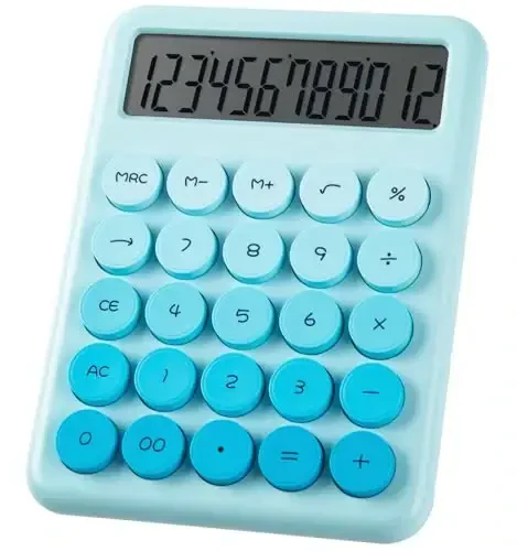 Calculator, Desk Calculators, Cute Pink Calculator, 12 Digit with Large LCD Display, Basic Standard Calculator, Big Button, Aesthetic Calculator, Mechanical Calculator for Office School - pindda