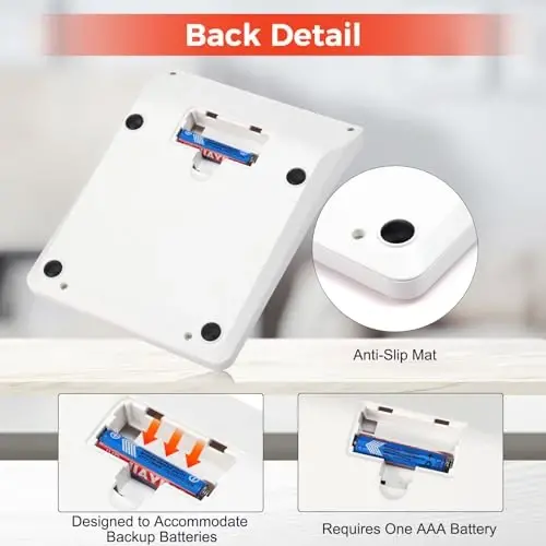 Calculator Handheld Large Display Big Buttons with 12 Digits 2-line LCD, Dual Solar Power and Battery, Calculator with Tax and Check Function for Office, Home, School and Business （OA-635） - 3