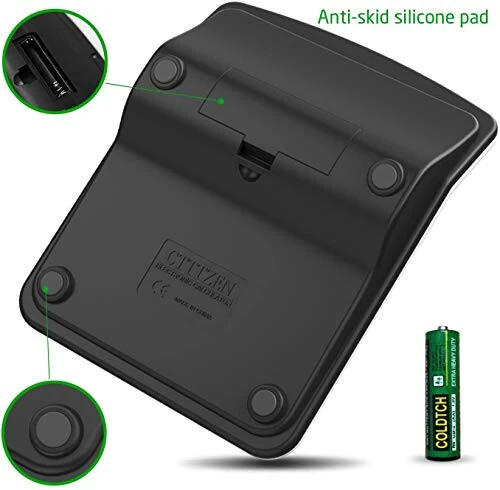 Calculator, Splaks 2 Pack Standard Functional Desktop Calculators Solar and AA Battery Dual Power Electronic Office Calculators with 12-Digit Large Display (1 Basic Black&1 Updated Silver) - 5