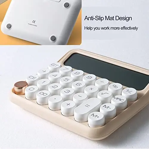 Calculators, Benkaim Desk Calculator,Basic Standard Calculator,12 Digit Large LCD Display Big Button Calculator for School, Home & Business Use(Beige) - 6