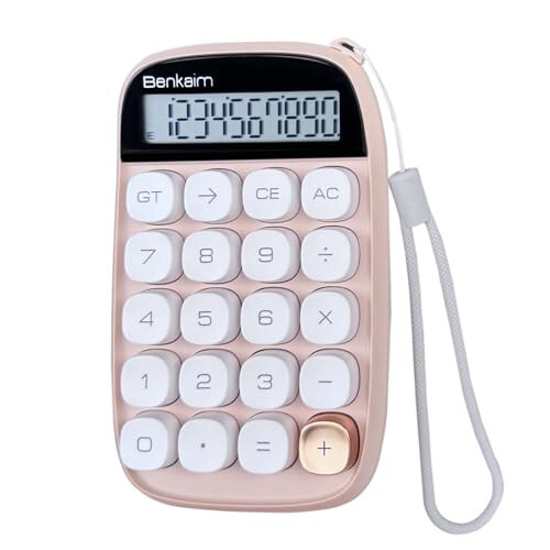 Calculators, Benkaim Desktop Calculator, Basic Standard Calculator, 10 Digit Large LCD Display Big Button Calculator, Cute Office Supplies for School, Office and Business Use (Beige) - 1