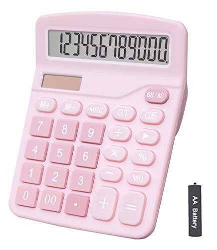 Calculators, BESTWYA 12-Digit Dual Power Handheld Desktop Calculator with Large LCD Display Big Sensitive Button (Pack of 1) - 8