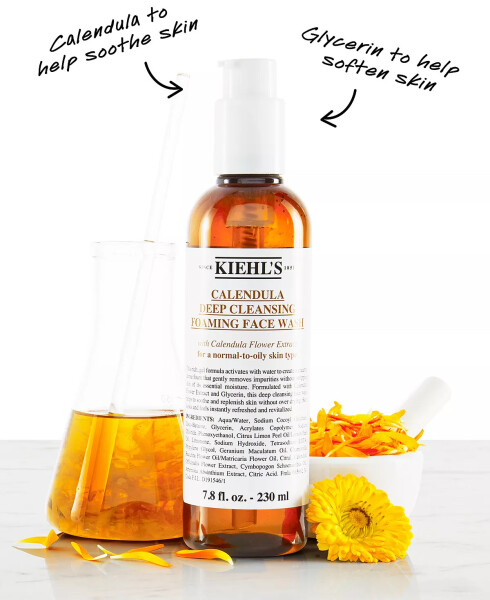 Calendula Arındırıcı Köpük Yüz Temizleyici, 16,9 oz. Renksiz - 8