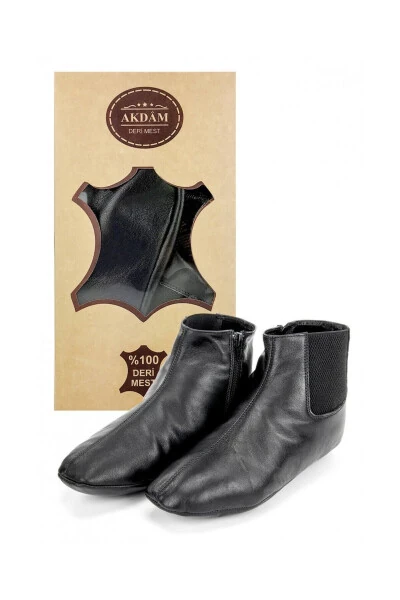 Calf Leather Black Slippers - 1