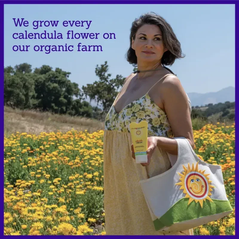 California Baby Calendula Cream (Unscented) | Soothing Baby Face Cream | 100% Plant-Based | Organic Calendula + Aloe Vera | Unscented Lotion For Sensitive Skin | Allergy Friendly | 1.8 oz / 51g - 3