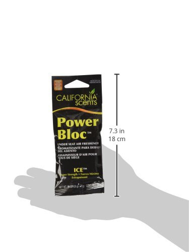 CALIFORNIA SCENTS Araç Hava Deodorantı, Power Bloc Araç Koku Giderici, Arabalar, Kamyonlar, Buz İçin, 0.88 Oz, 6'lı Paket - 3