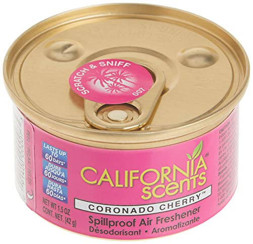 California Scents brendi Can havo tozalagich va hidni yo'q qiluvchi, 12 ta to'plam, uy va avtomobil uchun, to'kilmaydigan idishlar, Coronado gilos, yangi va jasur, har biri 1,5 untsiya - 2