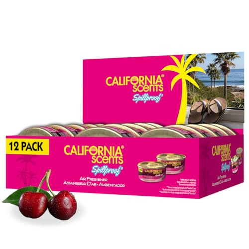 California Scents Can Air Freshener and Odor Neutralizer, Set of 12 Spillproof Cans for Home and Car, Coronado Cherry, 1.5 Oz Each, Pack of 12 (Packaging May Vary) - 7