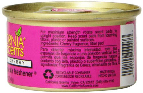 California Scents Dökülmeye Karşı Organik Hava Temizleyici, Coronado Kiraz, 1.5 Onsluk Kavanoz (4'lü Paket) - 2