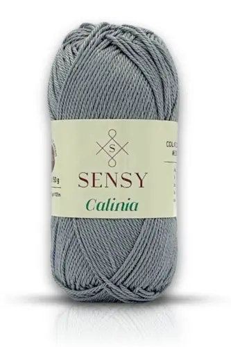 Calinia 100% Mercerized Cotton Crochet Yarn, Lace Yarn, Crochet Thread, Giza Egyptian Cotton Yarn Gray-Gray 