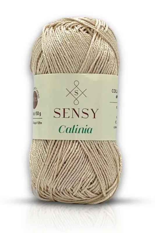 Calinia 100% Mercerized Cotton Knitting Yarn, Lace Yarn, - 1